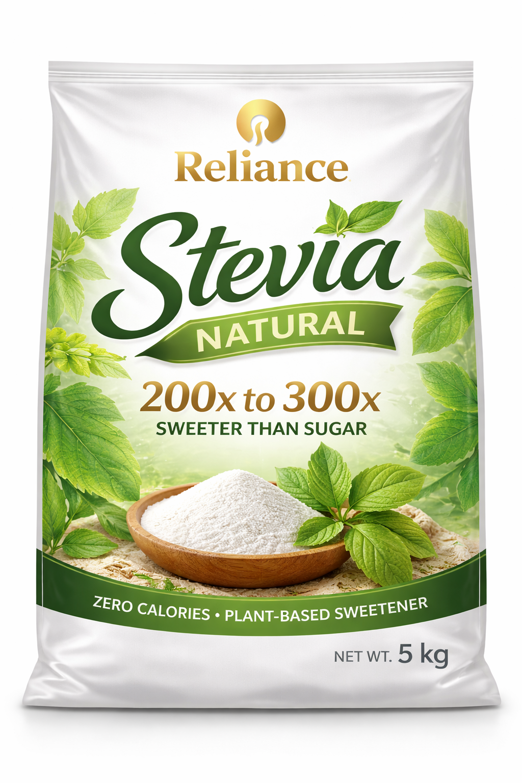 100% Natural Stevia 250×–300× High-Intensity Sweetener